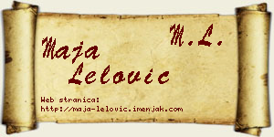Maja Lelović vizit kartica